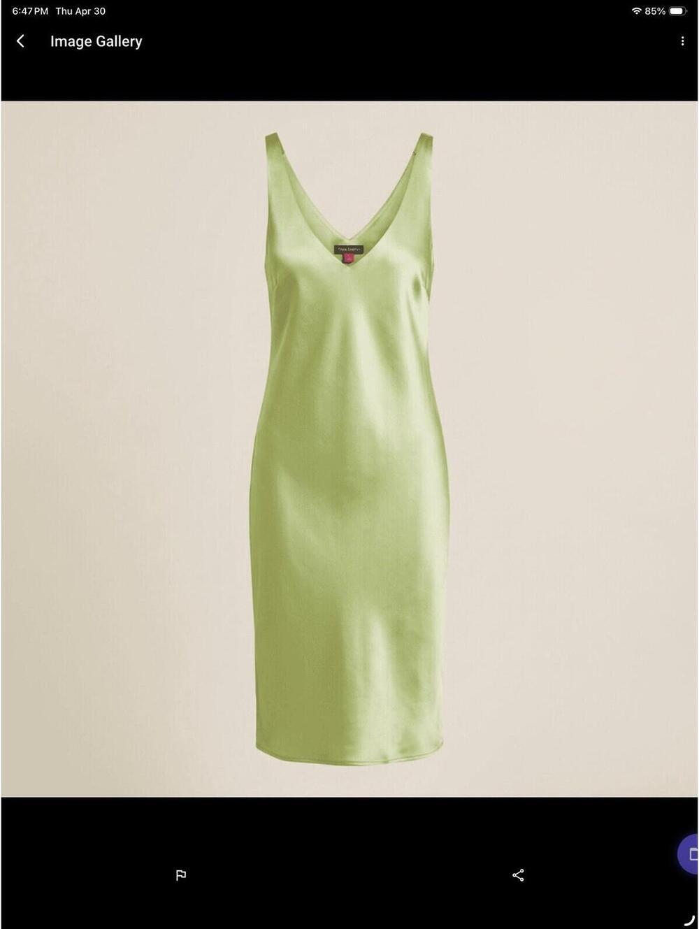 NWT Vince Camuto V-Neck Sleeveless Slip Dress SZ M Foam Green MSRP $129